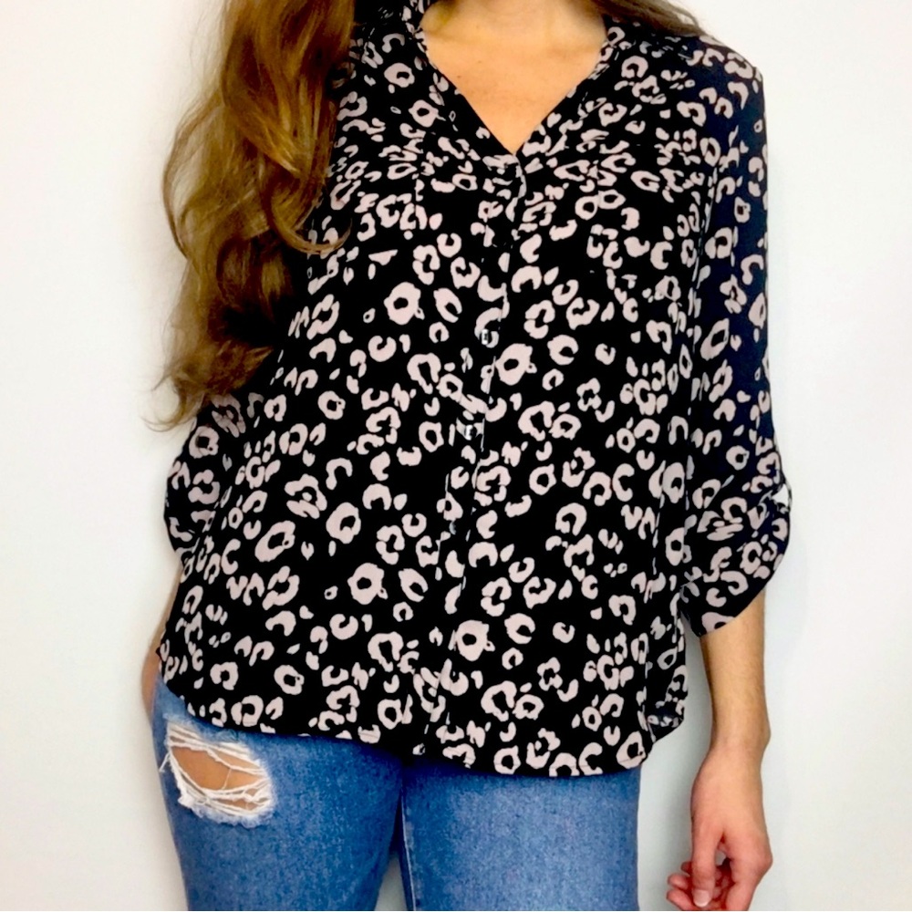 Animal Print Sheer Leopard Top